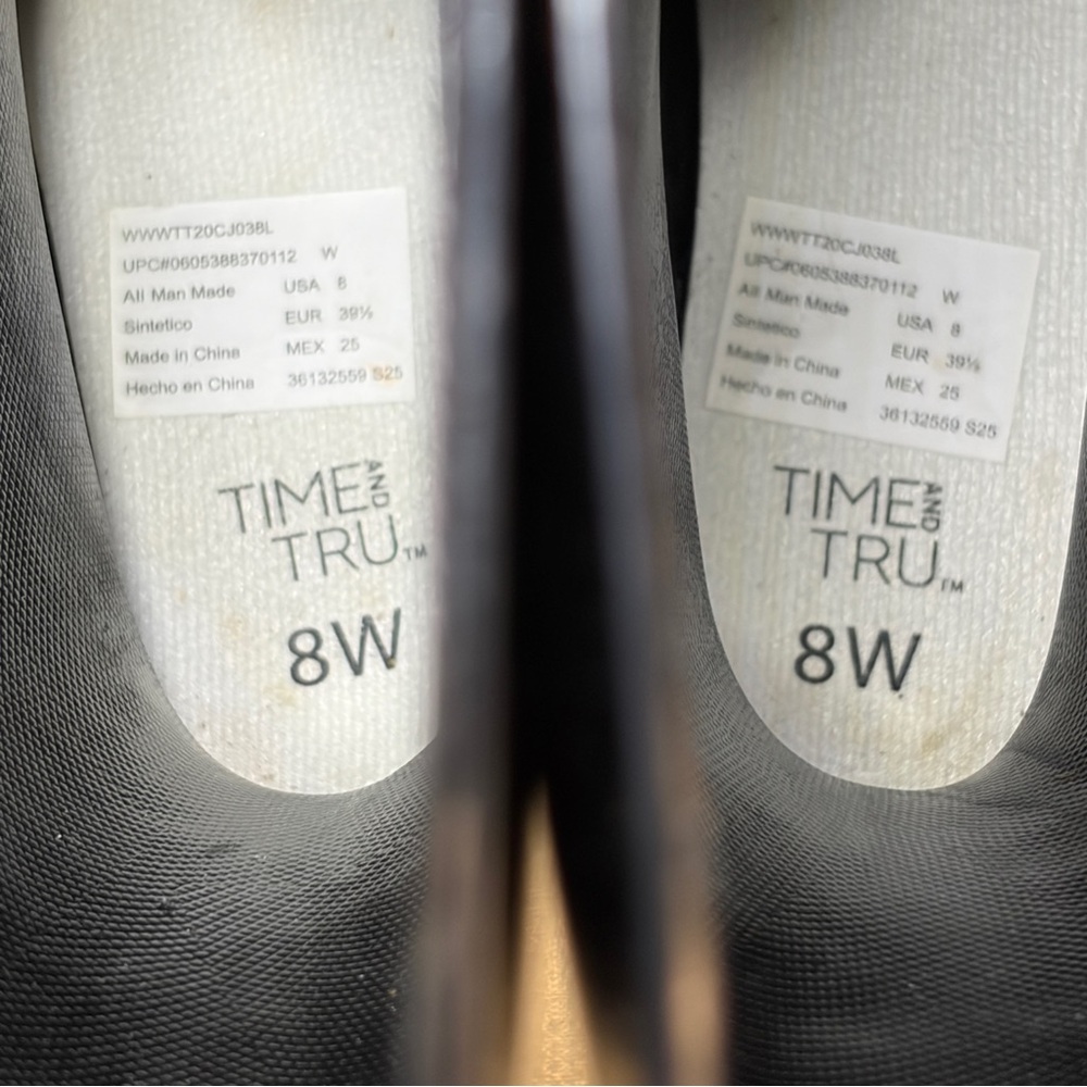 Time and Tru Glossy Black Women's Rain Boots - Picture 12 of 12